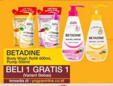Promo Harga Betadine Body Wash Pouch/Pump  - Yogya