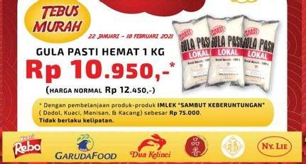 Promo Harga PASTI HEMAT Gula Pasir Lokal 1 kg - Yogya