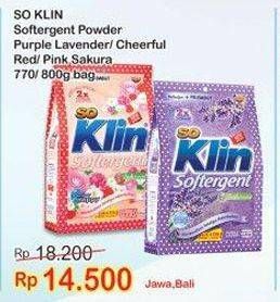 Promo Harga Softergent Detergent 770/800gr  - Indomaret