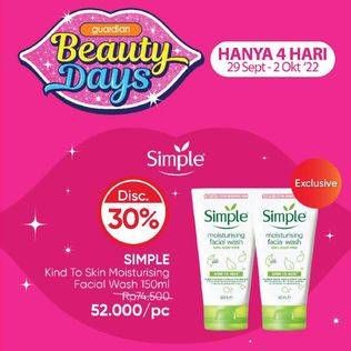 Promo Harga Simple Kind to Skin Facial Wash Moisturising 150 ml - Guardian