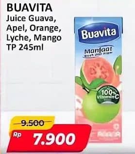 Promo Harga Buavita Fresh Juice Guava, Apple, Orange, Lychee, Mango 245 ml - Alfamart
