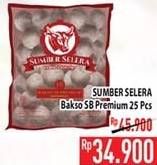Promo Harga SUMBER SELERA Bakso Sapi SB Premium 25 pcs - Hypermart