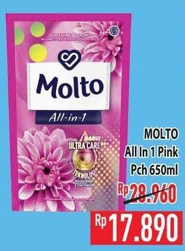 Promo Harga Molto All in 1 Pink Sunshine Bloom 680 ml - Hypermart