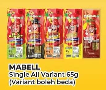 Promo Harga Mabell Sosis Single All Variants 65 gr - Yogya