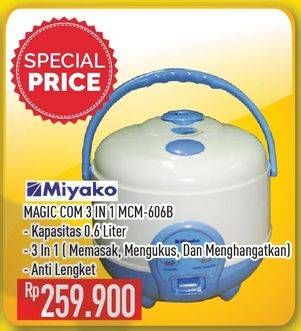 Promo Harga MIYAKO MCM-606 B Magic Com  - Hypermart