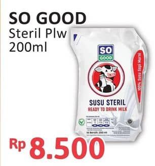 Promo Harga So Good Susu Steril 200 ml - Alfamidi