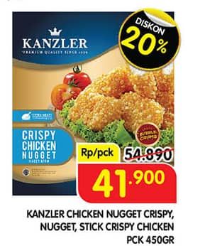 Promo Harga Kanzler Chicken Nugget Crispy, Original, Stick Crispy 450 gr - Superindo