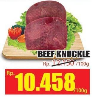 Promo Harga Beef Knuckle (Daging Inside) Beef per 100 gr - Hari Hari