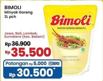 Promo Harga Bimoli Minyak Goreng 2000 ml - Indomaret