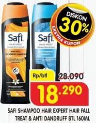 Promo Harga Safi Shampoo Anti Dandruff, Hair Fall Treat 160 ml - Superindo