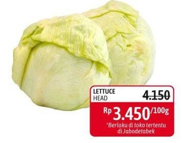 Promo Harga Lettuce Sayur Head per 100 gr - Alfamidi