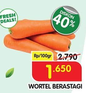 Promo Harga Wortel Berastagi per 100 gr - Superindo