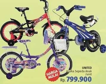 Promo Harga UNITED Kids Bike  - LotteMart