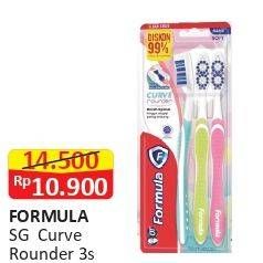 Promo Harga FORMULA Sikat Gigi Confident Curve Soft, Confident Tooth Tongue 3 pcs - Alfamart