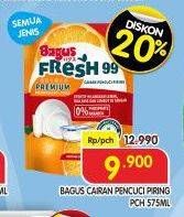 Promo Harga Bagus Fresh99 Premium Anti Bacterial Dish Washing Liquid All Variants 575 ml - Superindo