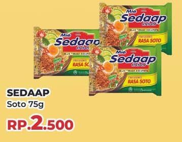 Promo Harga Sedaap Mie Kuah Soto 75 gr - Yogya