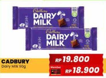 Promo Harga Cadbury Dairy Milk 90 gr - Yogya