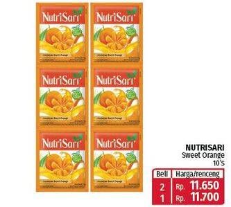 Promo Harga Nutrisari Powder Drink American Sweet Orange per 10 sachet 14 gr - Lotte Grosir