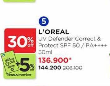 Promo Harga Loreal UV Defender Correct Protect 50 ml - Watsons