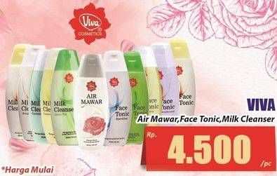 Promo Harga VIVA Air Mawar, Face Tonic, Milk Cleanser  - Hari Hari