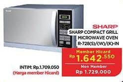 Promo Harga SHARP R-728(S)-IN | Stylish Designed Microwave Oven 25ltr K  - Hypermart