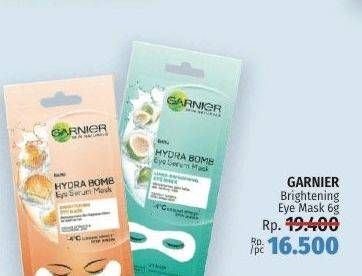 Promo Harga GARNIER Hydra Bomb Eye Serum Mask 6 gr - LotteMart