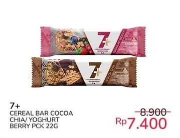 Promo Harga 7 Cereal Bar Cocoa Chia, Yoghurt Berry 22 gr - Indomaret