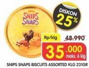 Promo Harga SNIPS SNAPS Biskuit Assorted 231 gr - Superindo
