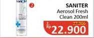 Promo Harga SANITER Air & Surface Sanitizer Aerosol 200 ml - Alfamidi
