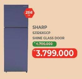 Promo Harga Sharp SJ326XGCP Shine Glass Door Refrigerator 234 ltr - Yogya