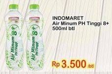 Promo Harga INDOMARET Air Minum pH 8+ 500 ml - Indomaret