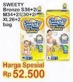 Promo Harga Sweety Bronze Pants M34+2, L30+2, S36+2, XL26+2 28 pcs - Indomaret