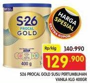 Promo Harga S26 Procal Gold Susu Pertumbuhan Vanilla 400 gr - Superindo