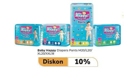 Promo Harga Baby Happy Body Fit Pants XL20, XXL18, L20, M20 18 pcs - Carrefour