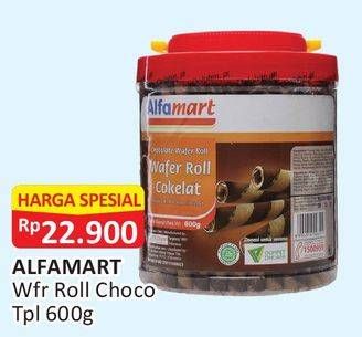 Promo Harga ALFAMART Wafer Roll Cokelat 600 gr - Alfamart