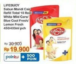 Promo Harga Lifebuoy Body Wash Total 10, Mild Care, Cool Fresh, Lemon Fresh 400 ml - Indomaret