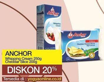 Promo Harga Anchor Whipping Cream/Cheddar Slice  - Yogya