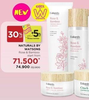 Promo Harga NATURALS BY WATSONS Rose Bamboo Hydrating Gel Cream  - Watsons