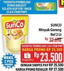 Promo Harga SUNCO Minyak Goreng 2000 ml - Hypermart