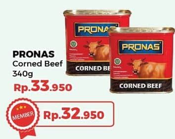 Promo Harga Pronas Corned Beef 340 gr - Yogya