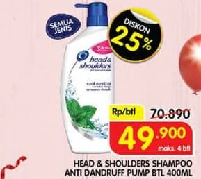 Promo Harga Head & Shoulders Shampoo All Variants 400 ml - Superindo