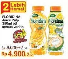 Promo Harga FLORIDINA Juice Pulp Orange All Variants 350 ml - Indomaret