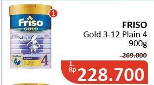 Promo Harga FRISO Gold 4 Susu Pertumbuhan Plain 900 gr - Alfamidi