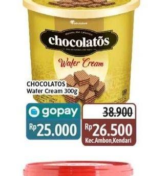 Promo Harga Hollanda Chocolatos Wafer Wafer Cream 300 gr - Alfamidi
