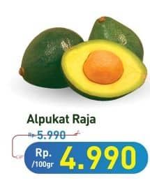 Alpukat per 100 gr Diskon 16%, Harga Promo Rp4.990, Harga Normal Rp5.990