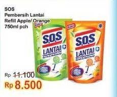 Promo Harga SOS Pembersih Lantai Apple, Orange 750 ml - Indomaret