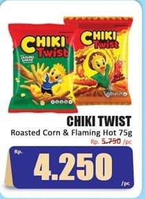 Promo Harga Chiki Twist Snack Flaming Hot, Jagung Bakar 75 gr - Hari Hari