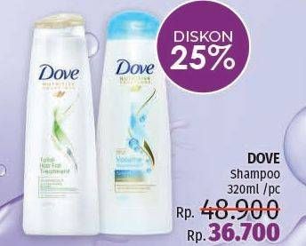 Promo Harga DOVE Shampoo 320 ml - LotteMart
