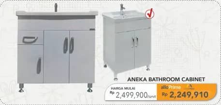 Promo Harga PVC Bathroom Cabinet  - Carrefour