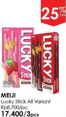 Promo Harga MEIJI Biskuit Lucky Stick All Variants  - Guardian